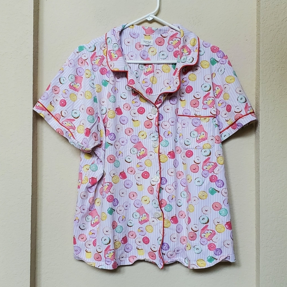 BedHead Pastel Donut Print Pajamas. Size 2x